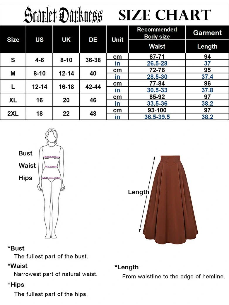 Renaissance Vintage Swing Maxi Skirt with Pockets - Image 6