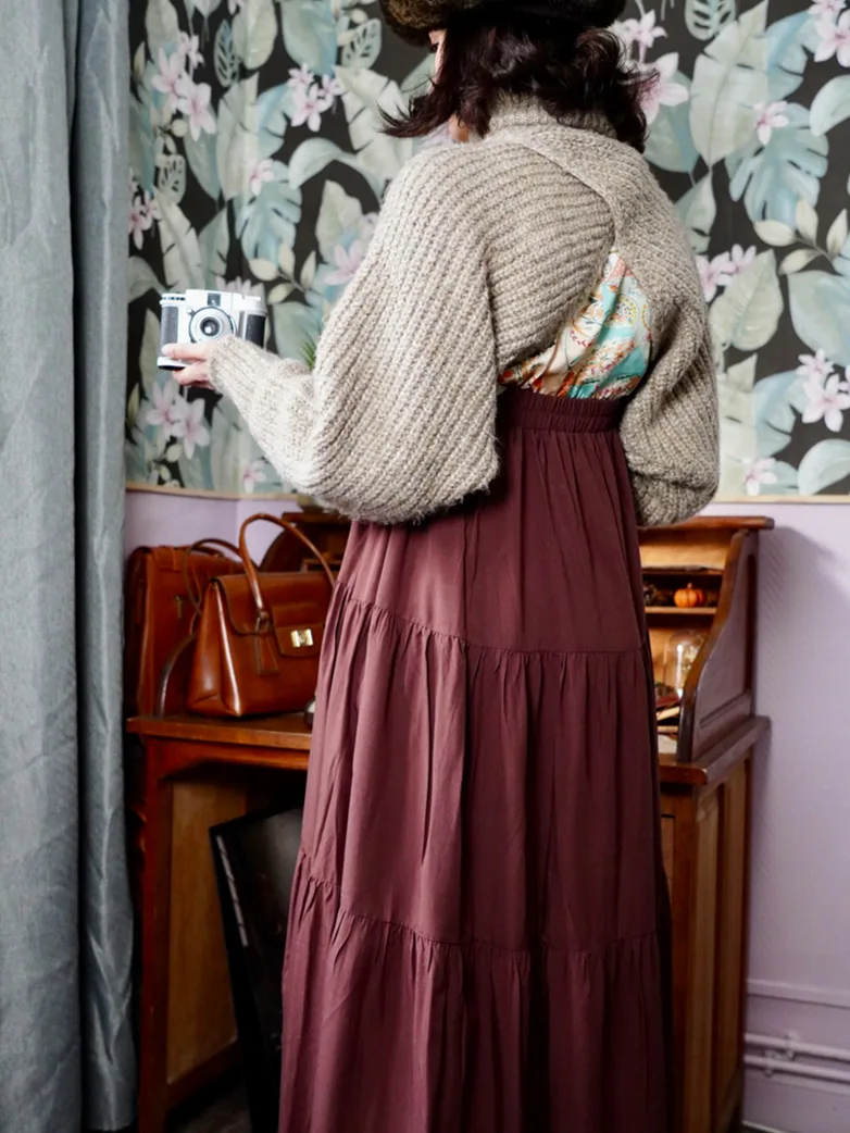 Renaissance Elastic Waist Swing Skirt with Pockets - Image 23