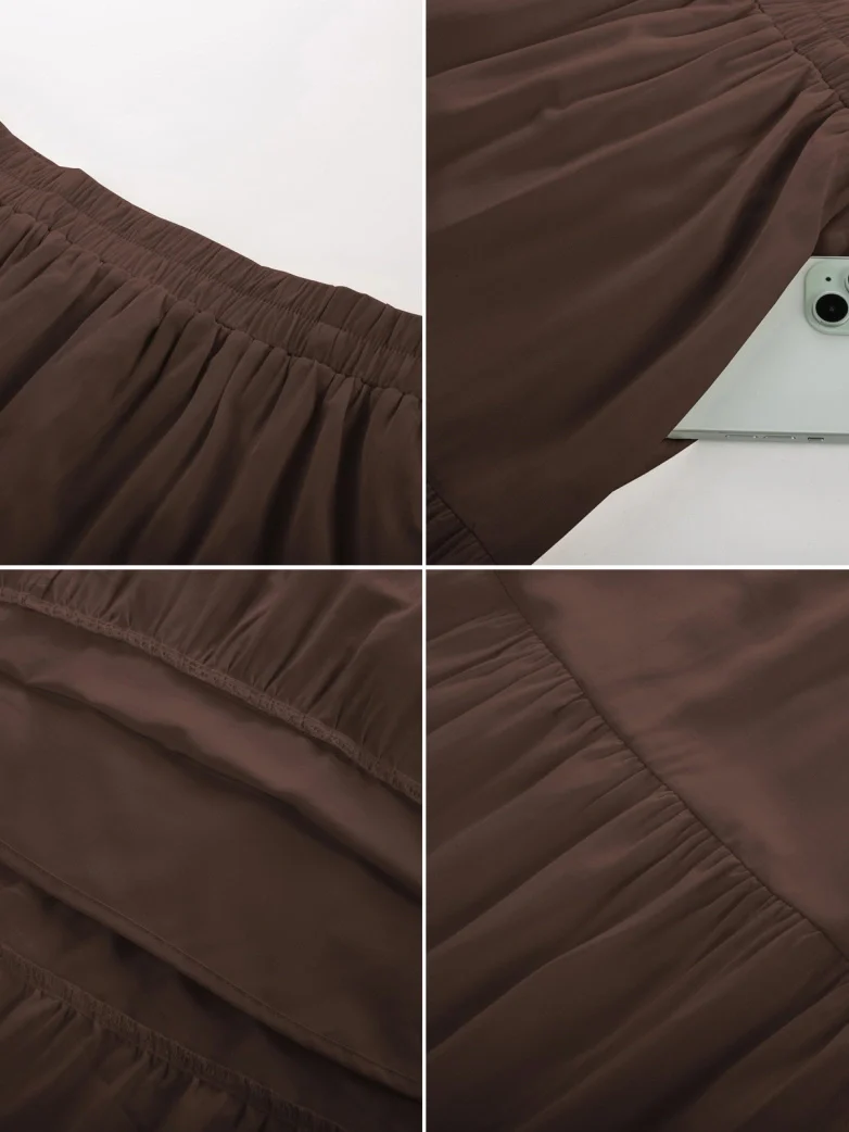 Renaissance Elastic Waist Swing Skirt with Pockets - Image 53