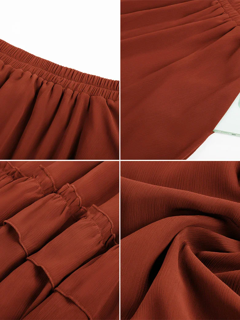 Women Renaissance Tiered Swing Pockets Skirt - Image 22
