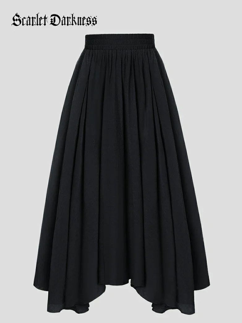 Women Renaissance Tiered Swing Pockets Skirt - Image 24