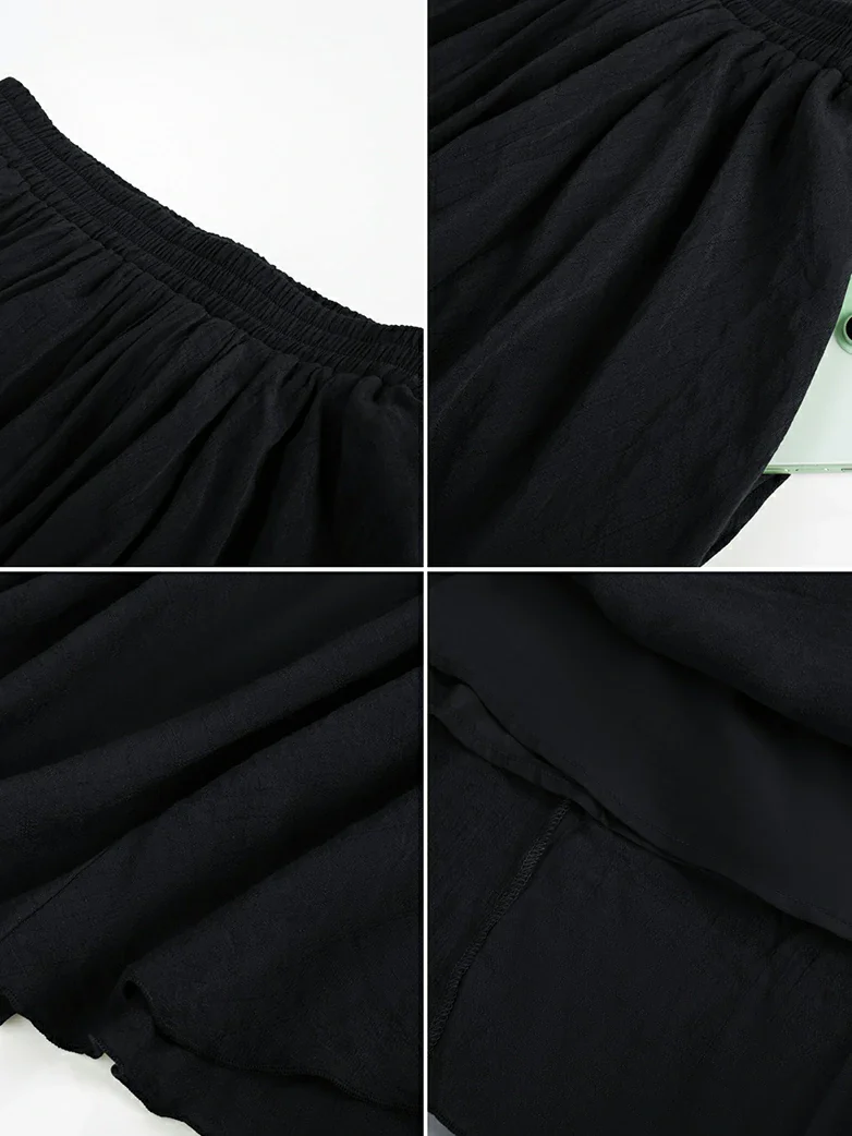 Women Renaissance Tiered Swing Pockets Skirt - Image 26
