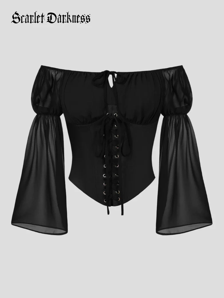 Renaissance Virago-Sleeve Fantasy Off-Shoulder Tops - Image 16