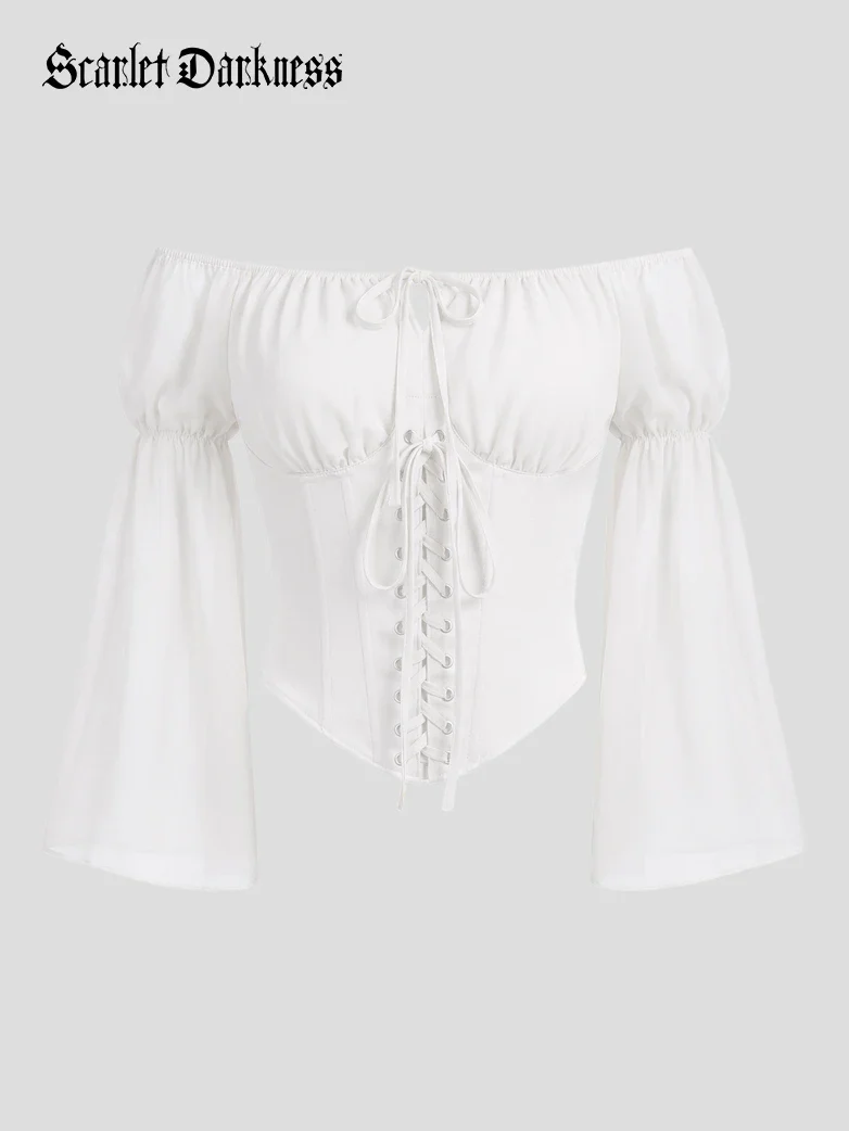 Renaissance Virago-Sleeve Fantasy Off-Shoulder Tops - Image 6