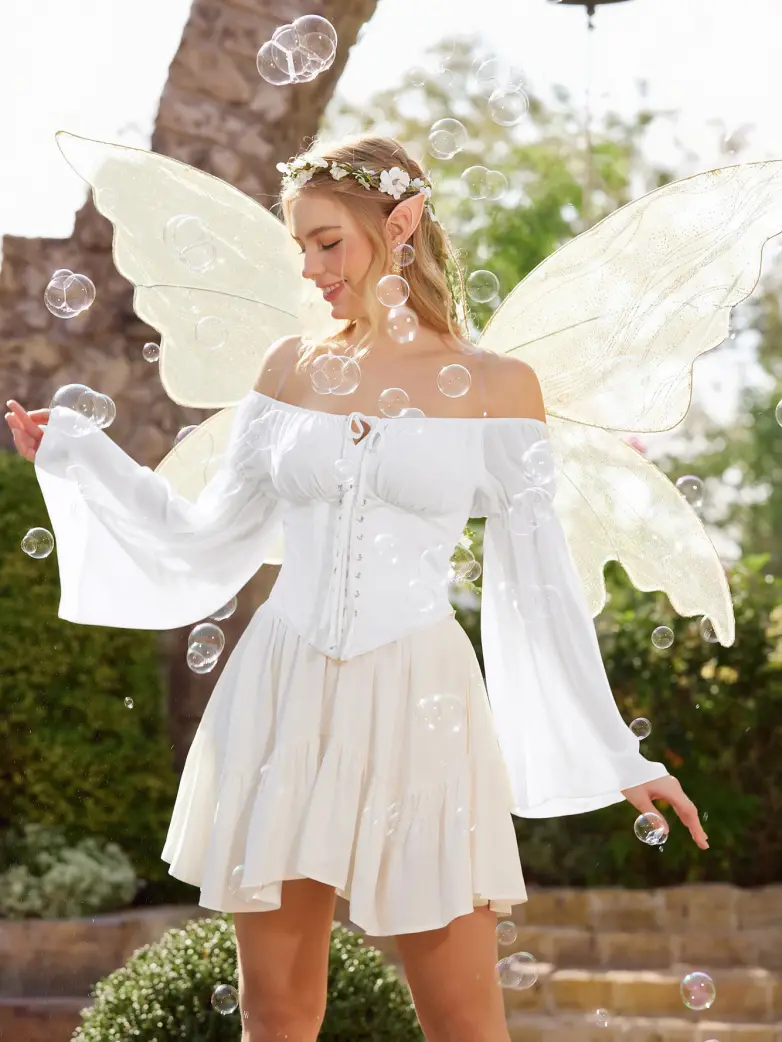 Renaissance Virago-Sleeve Fantasy Off-Shoulder Tops - Image 7