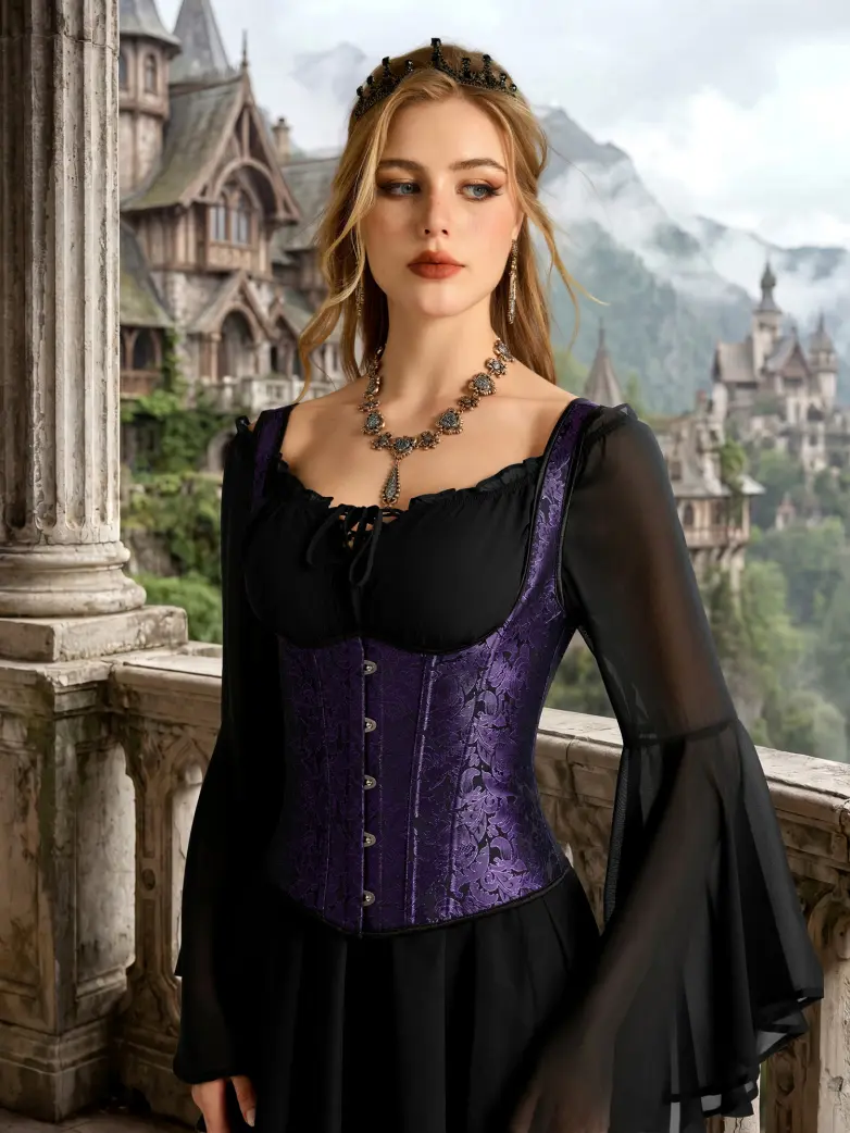 2026 Renaissance Under-Bust Top Bones Corset - Image 14