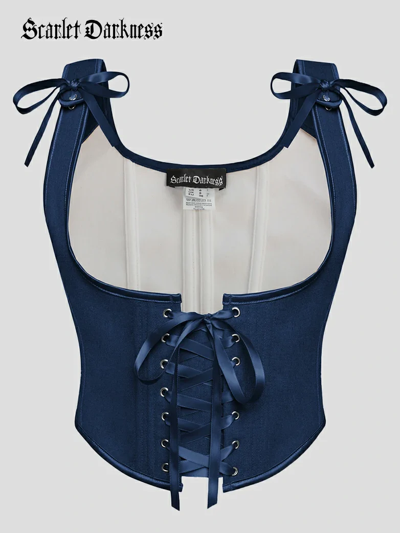 Renaissance Faire Under Bust Corset Top with 11 Bones
