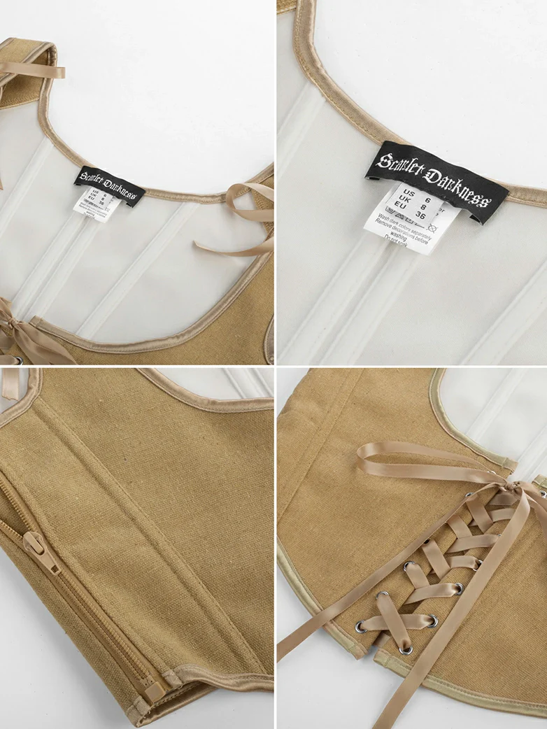 Renaissance Faire Under Bust Corset Top with 11 Bones - Image 19
