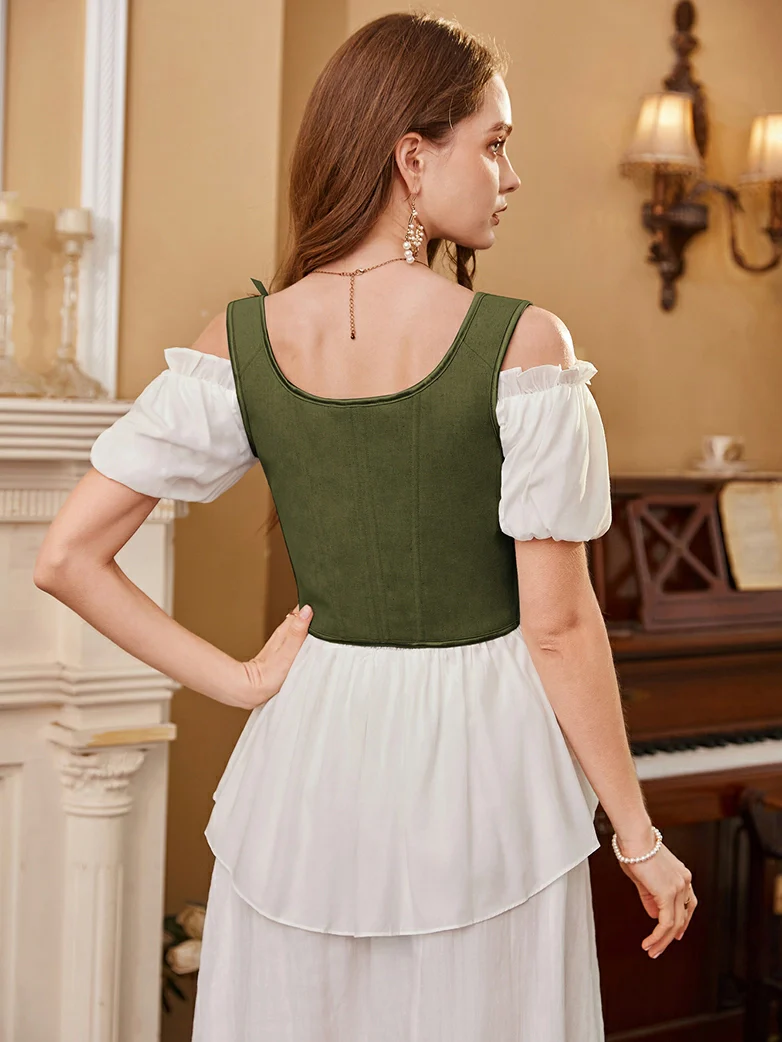 Renaissance Faire Under Bust Corset Top with 11 Bones - Image 29