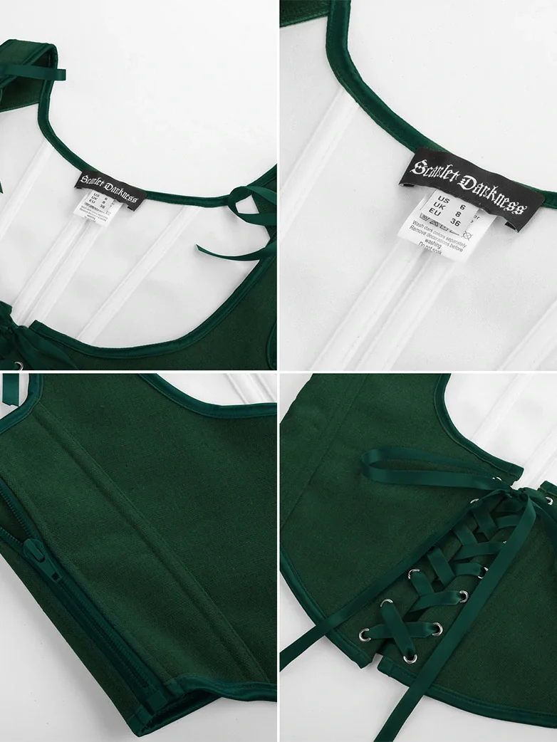 Renaissance Faire Under Bust Corset Top with 11 Bones - Image 39