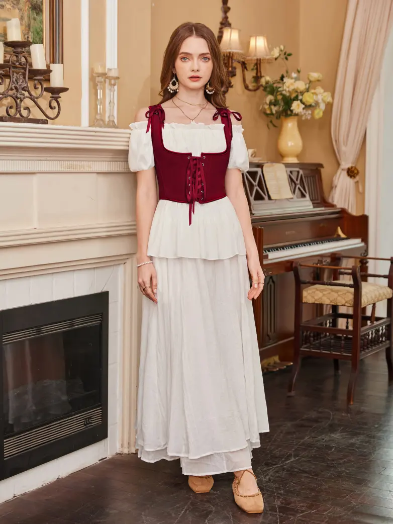 Renaissance Faire Under Bust Corset Top with 11 Bones - Image 45