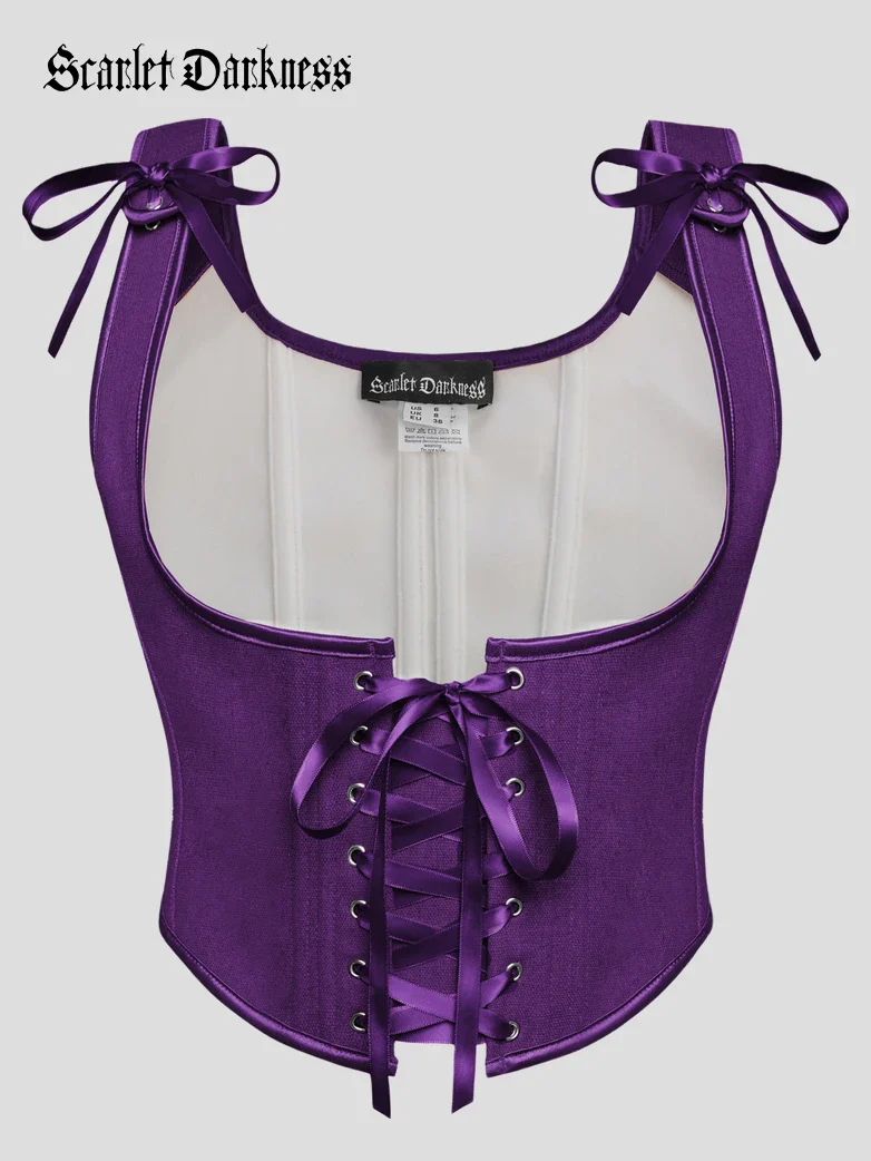 Renaissance Faire Under Bust Corset Top with 11 Bones - Image 49
