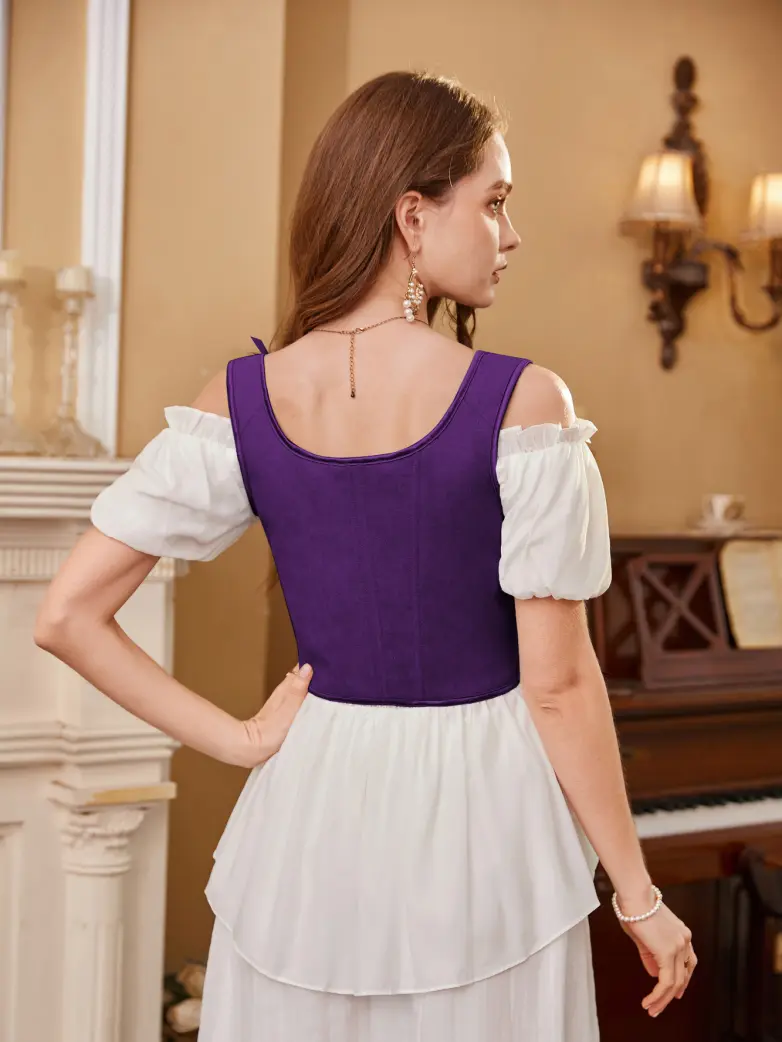 Renaissance Faire Under Bust Corset Top with 11 Bones - Image 52