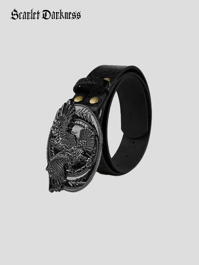 Interchangeable Double Buckle Renaissance Waist Belt