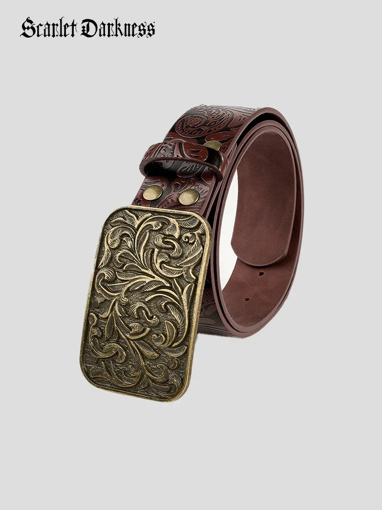 Interchangeable Double Buckle Renaissance Waist Belt - Image 10