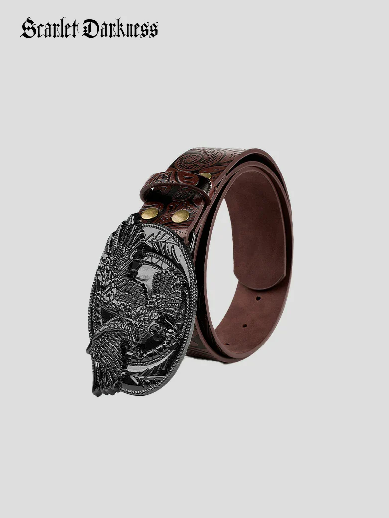 Interchangeable Double Buckle Renaissance Waist Belt - Image 11