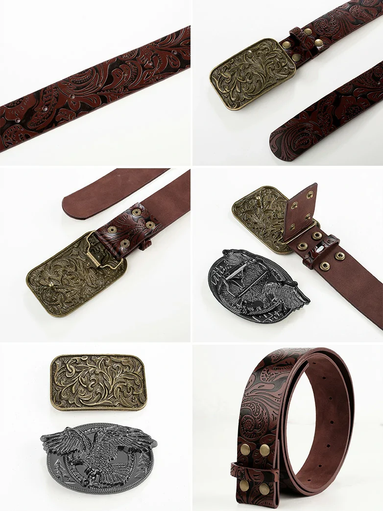 Interchangeable Double Buckle Renaissance Waist Belt - Image 15