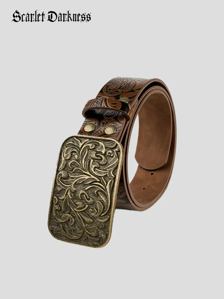 Interchangeable Double Buckle Renaissance Waist Belt - Image 16