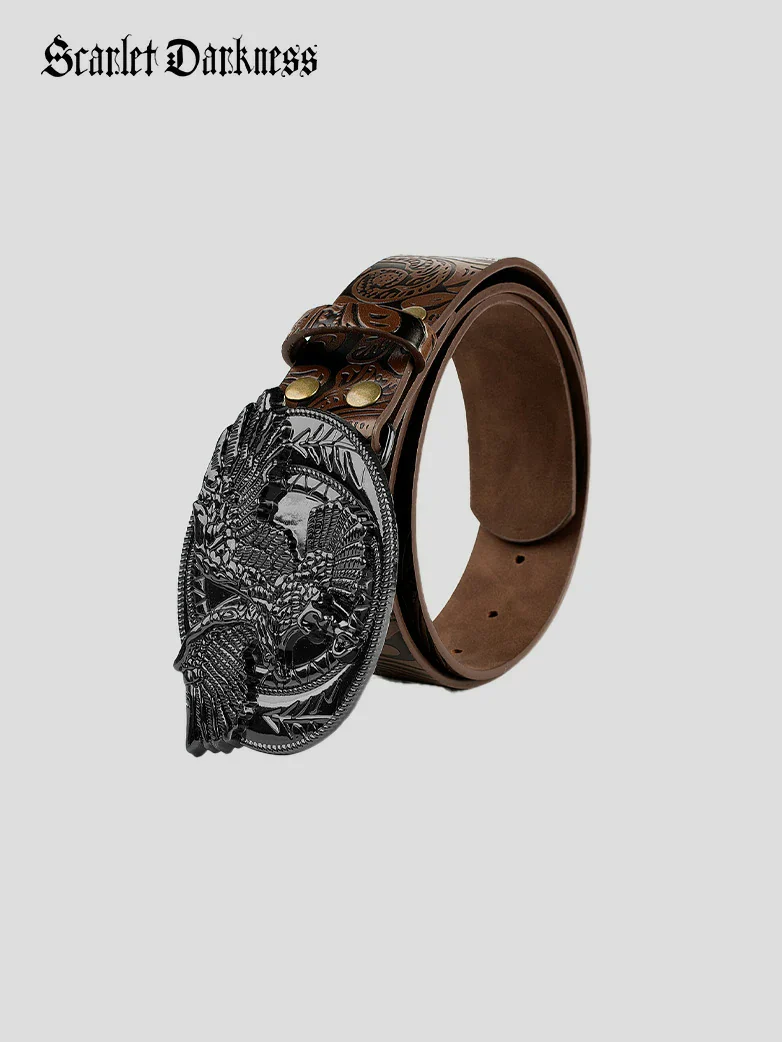 Interchangeable Double Buckle Renaissance Waist Belt - Image 17