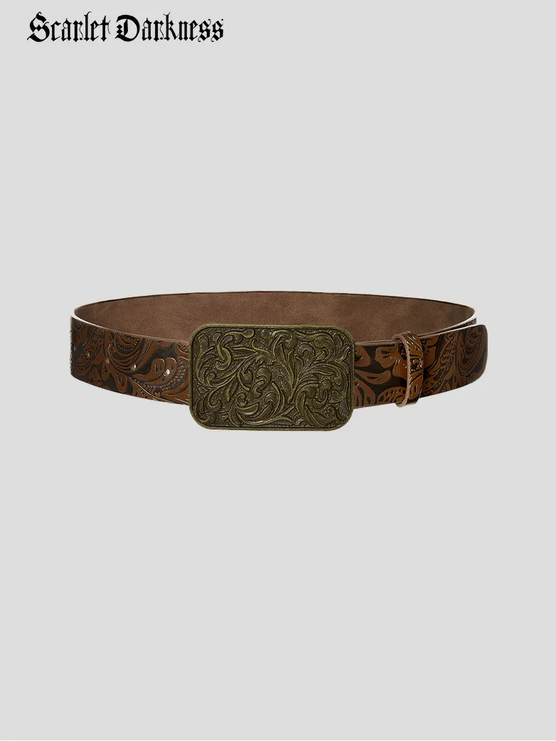 Interchangeable Double Buckle Renaissance Waist Belt - Image 19