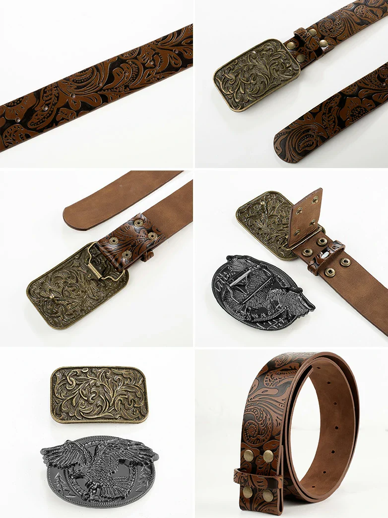 Interchangeable Double Buckle Renaissance Waist Belt - Image 20