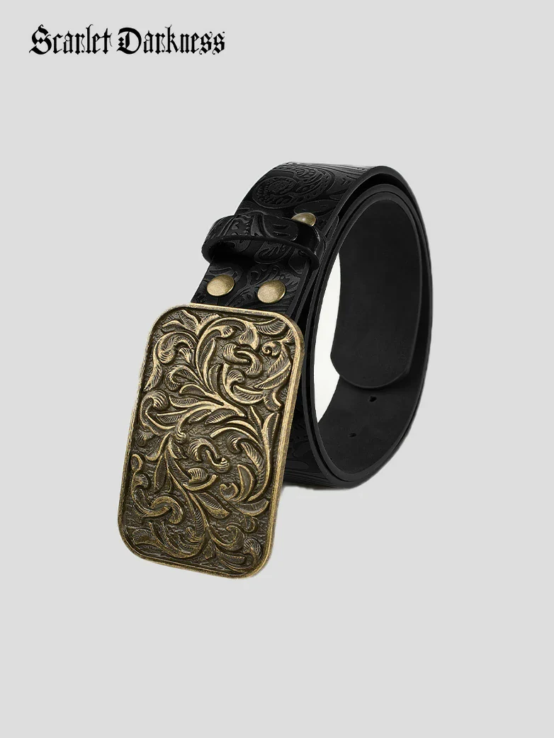 Interchangeable Double Buckle Renaissance Waist Belt - Image 3