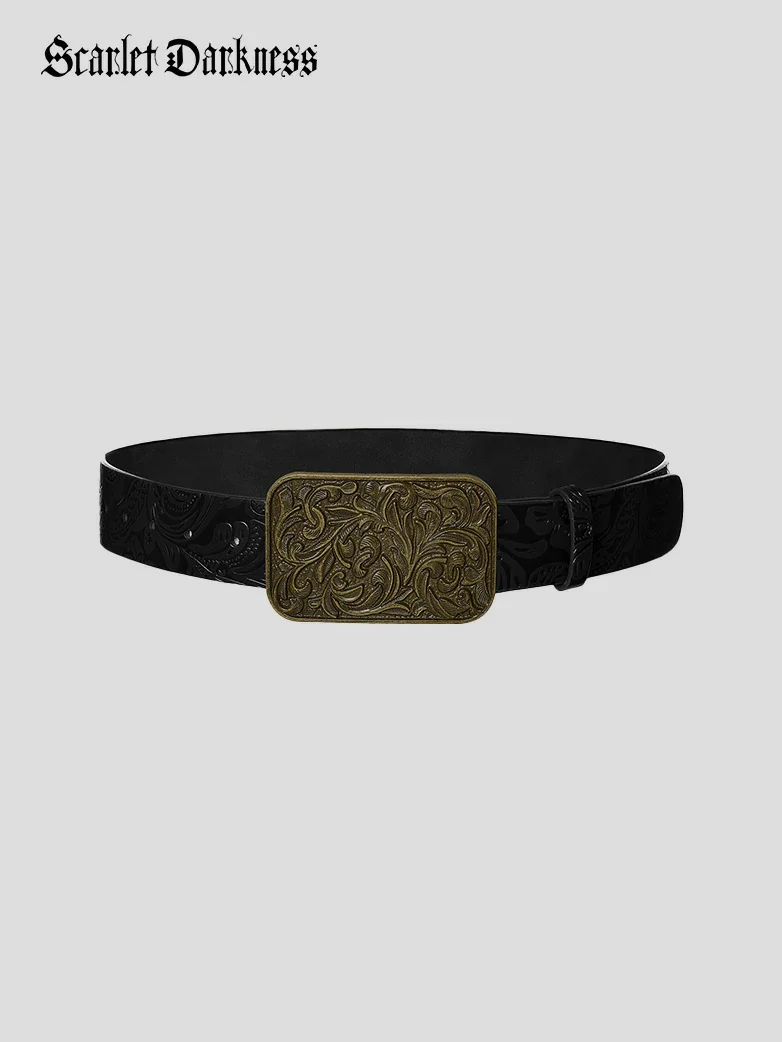 Interchangeable Double Buckle Renaissance Waist Belt - Image 4