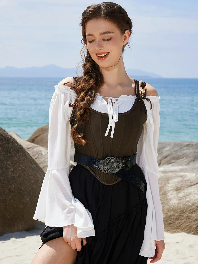Interchangeable Double Buckle Renaissance Waist Belt - Image 6