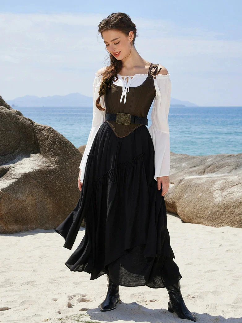 Interchangeable Double Buckle Renaissance Waist Belt - Image 7