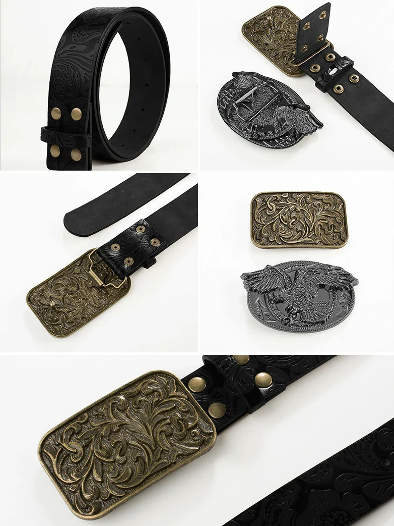 Interchangeable Double Buckle Renaissance Waist Belt - Image 8