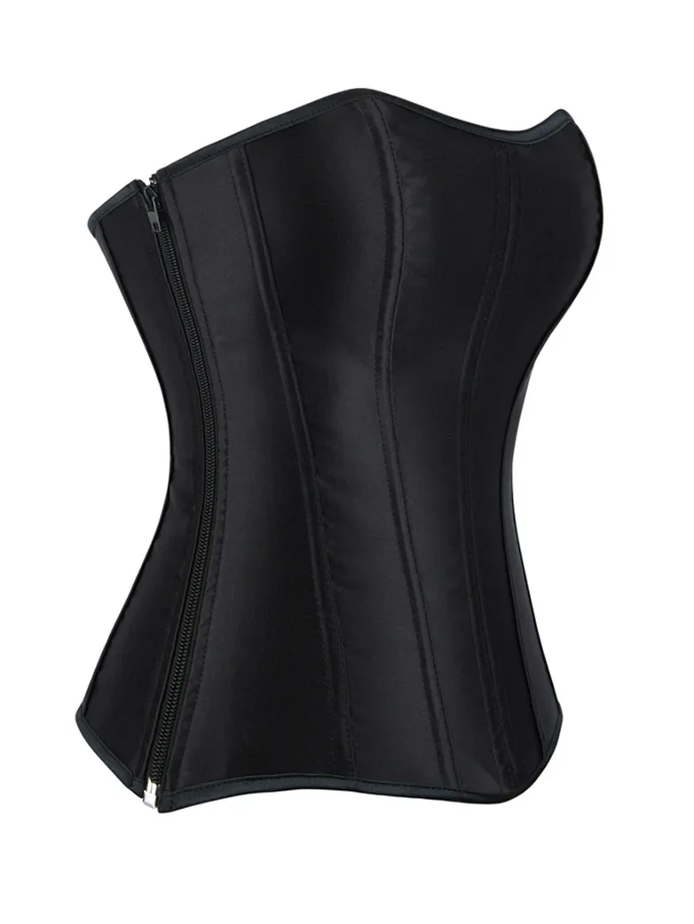 Victoria Gothic Body Shape Satin Waist Corset with Zip - Image 4