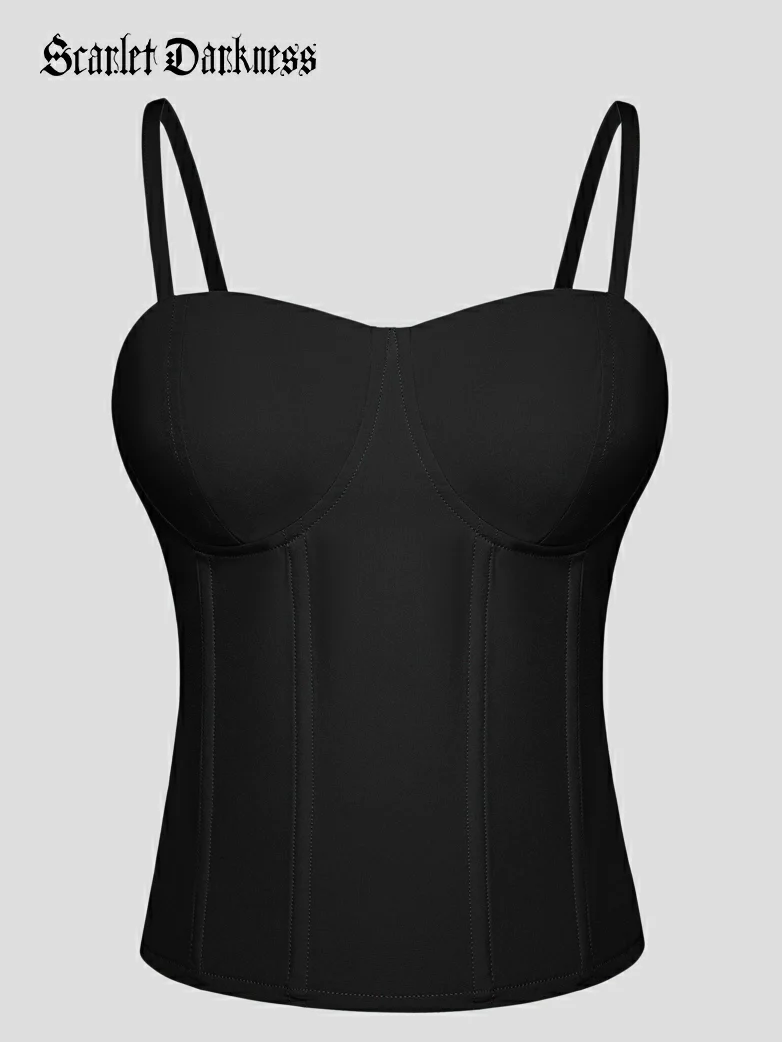 Women Cami-Tops Spaghetti Strap with Bones - Image 7