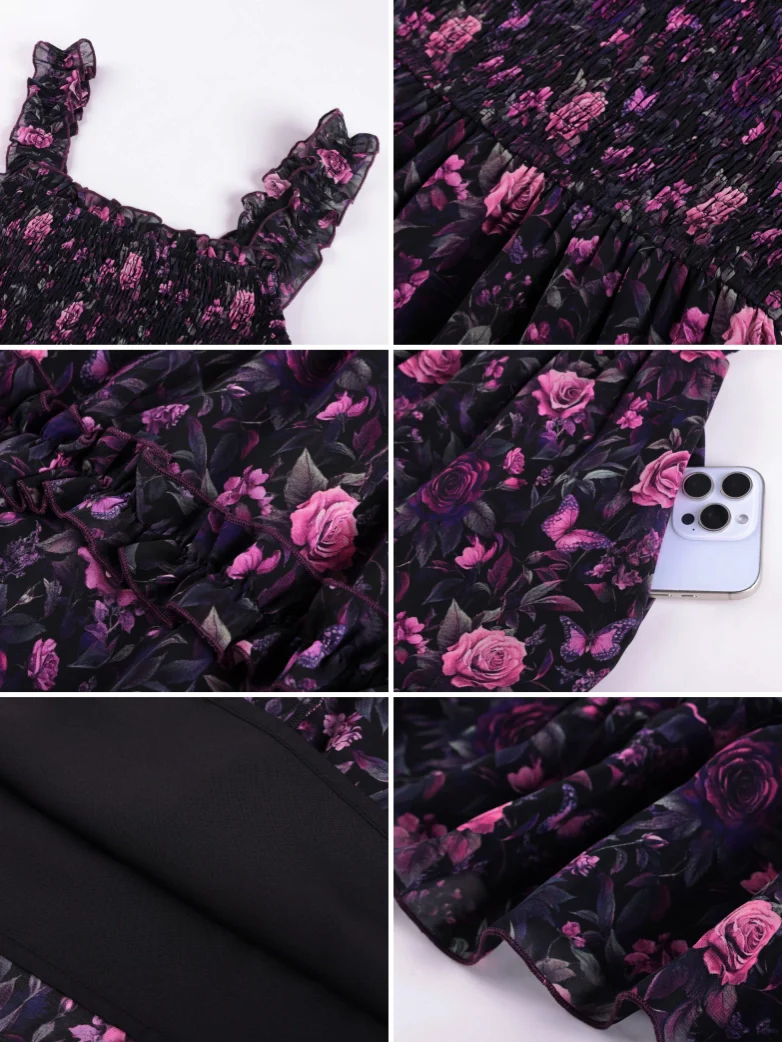 Women Spring Love Story Sundress with Pockets - Image 2