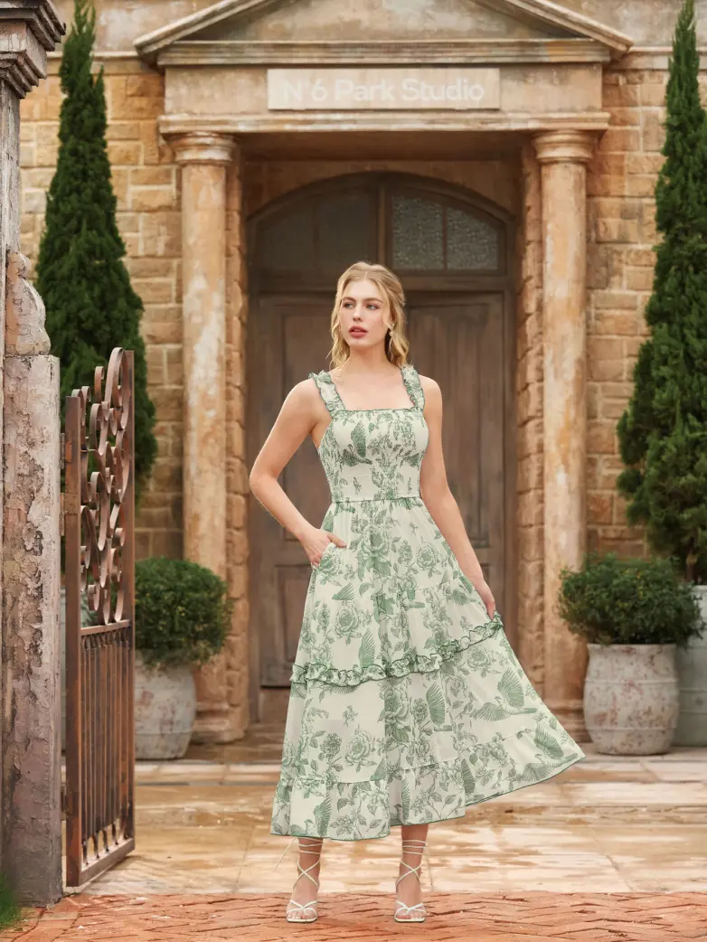 Spring Love Story Elastic Stretch Date Dress - Image 52
