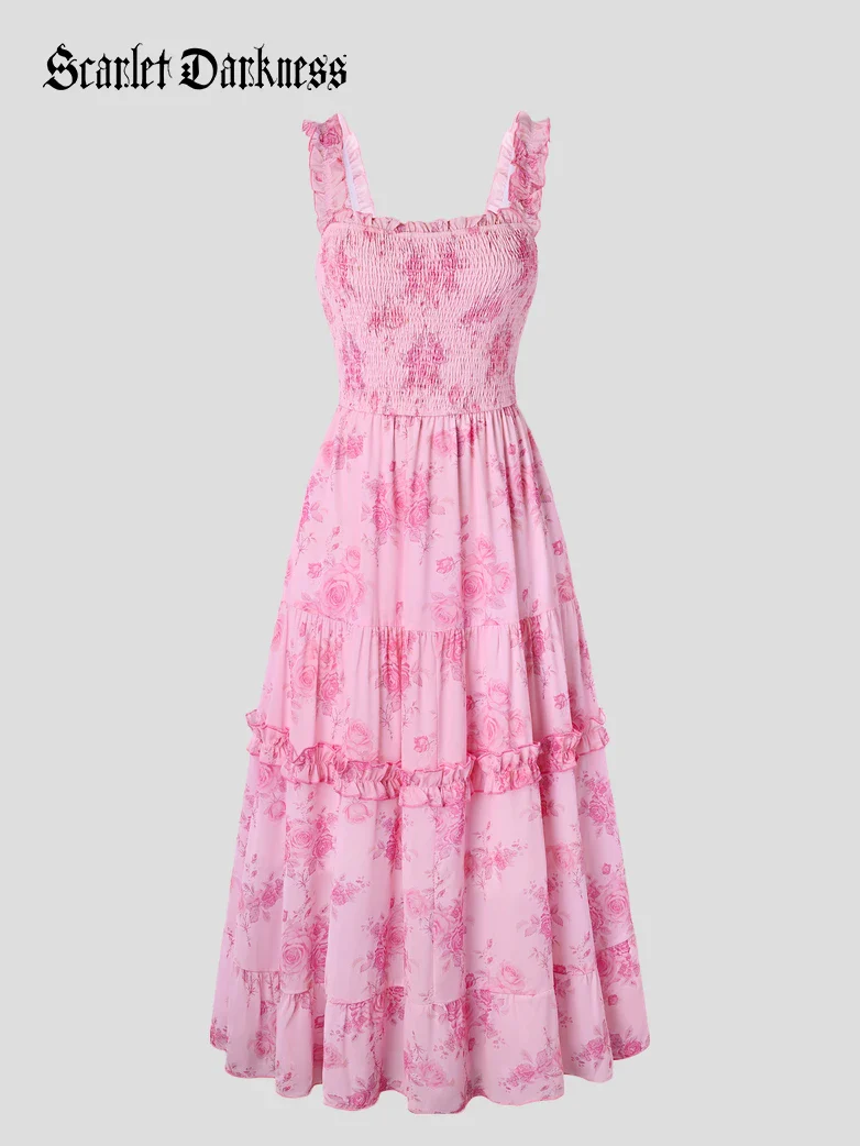 Women Spring Love Story Sundress with Pockets - Image 68