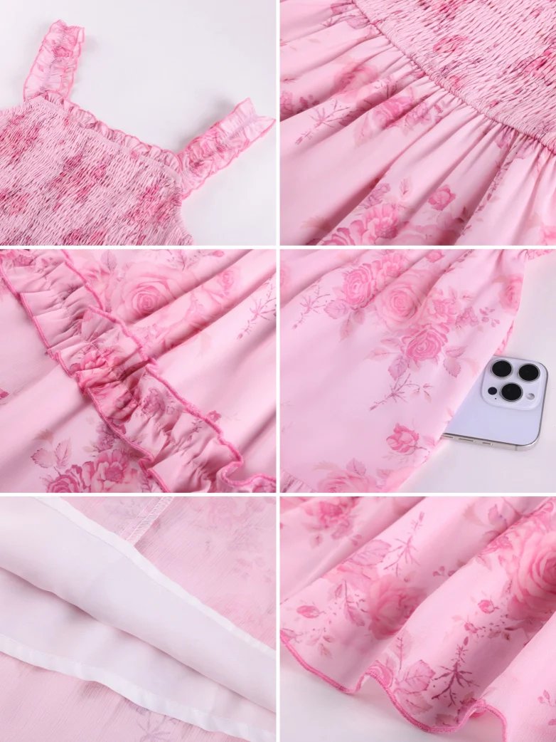 Women Spring Love Story Sundress with Pockets - Image 69