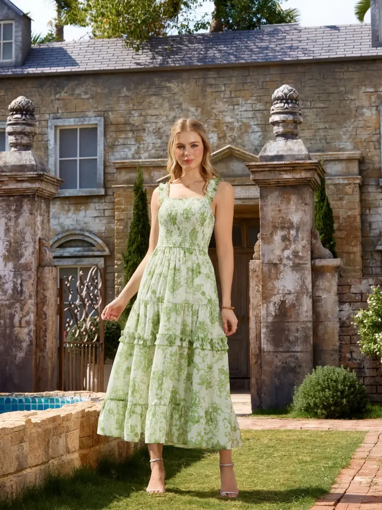 Spring Love Story Elastic Stretch Date Dress - Image 33