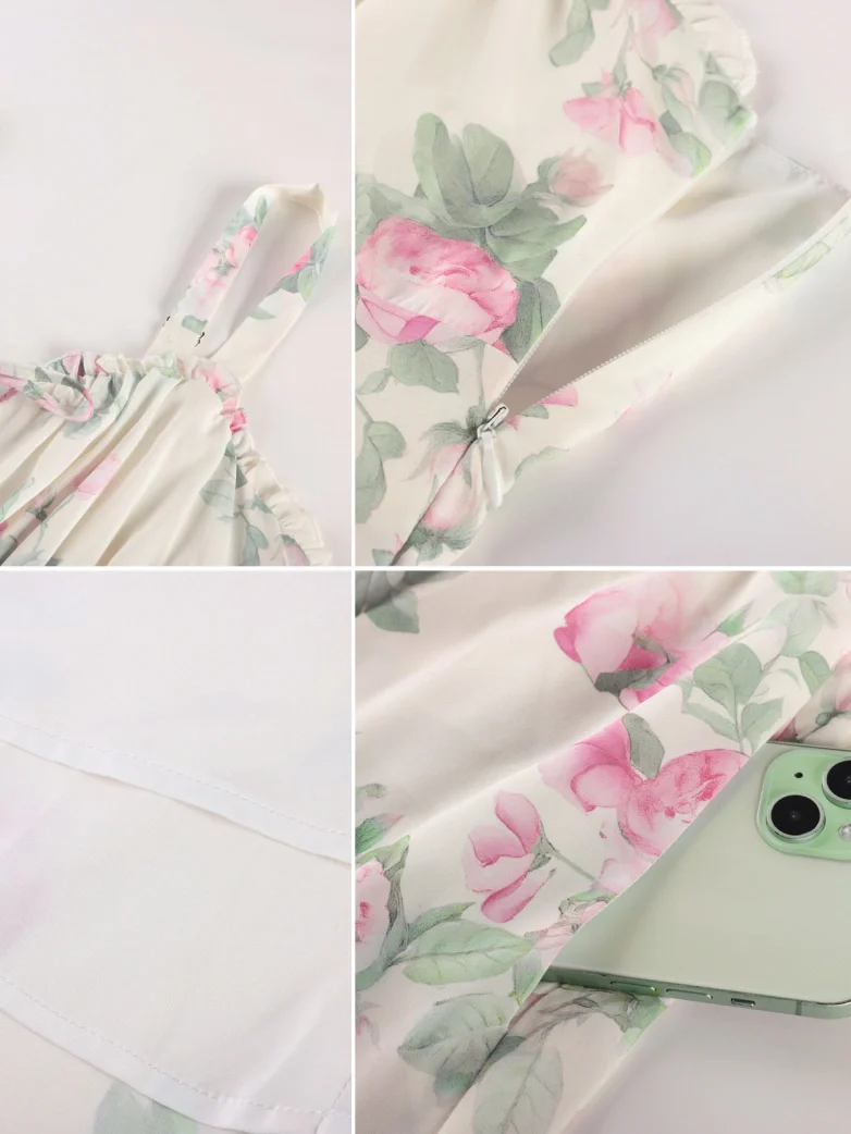 Spring Chiffon High-Low Slit Wedding Guest Dress - Image 24