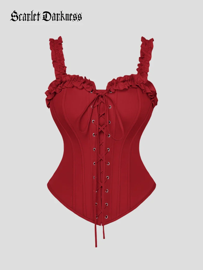 Victorian Bridgeton Lace-up Corset Top with 15 Bones - Image 13