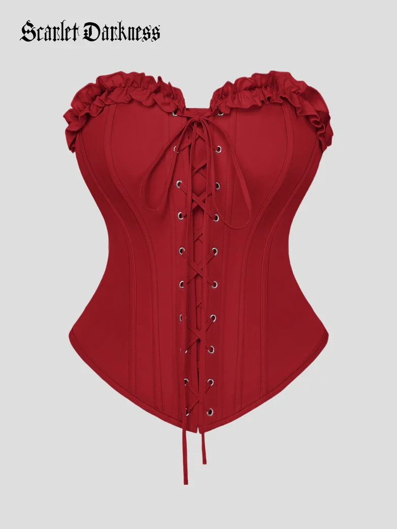 Victorian Bridgeton Lace-up Corset Top with 15 Bones - Image 14