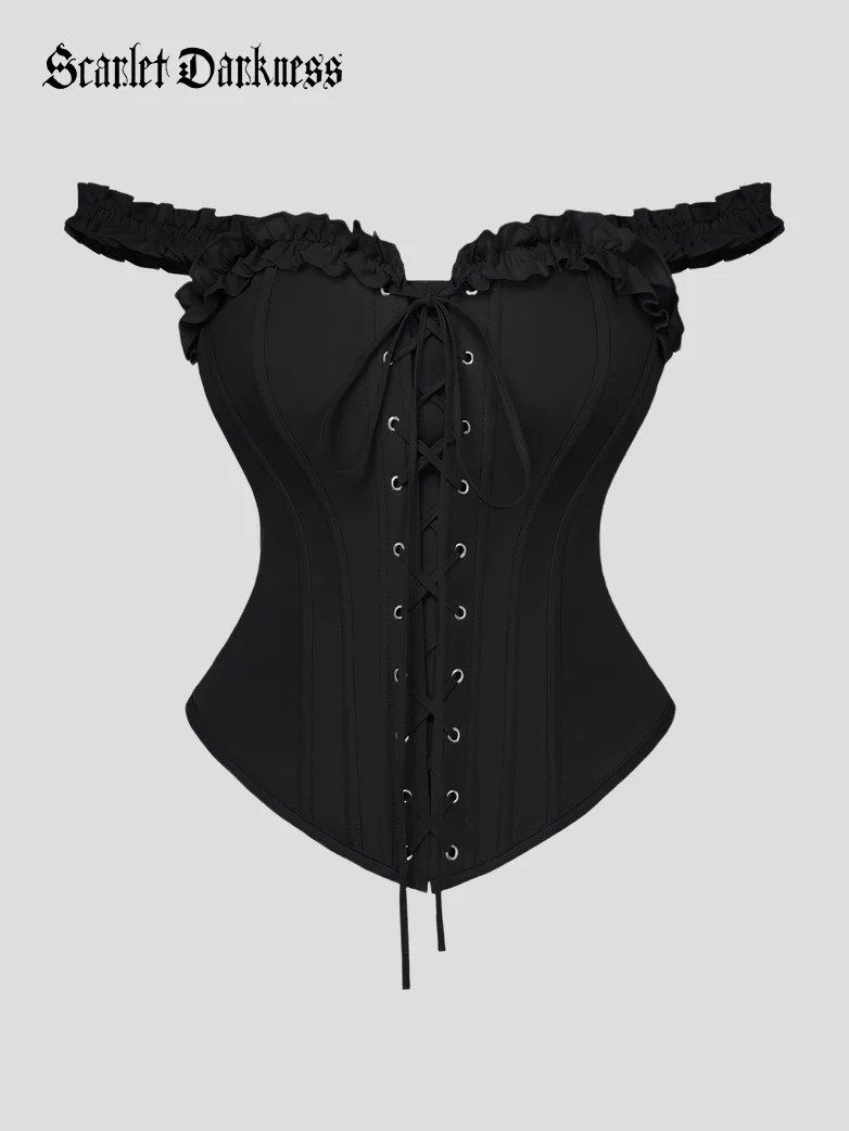 Victorian Bridgeton Lace-up Corset Top with 15 Bones - Image 16