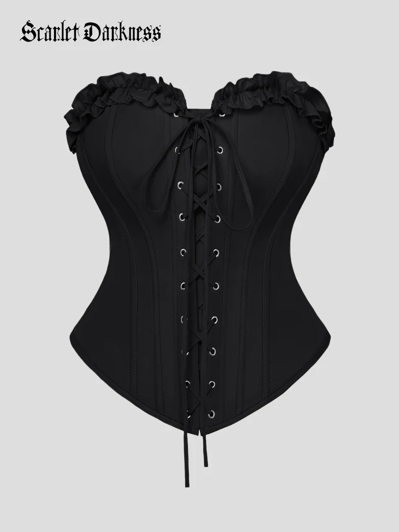 Victorian Bridgeton Lace-up Corset Top with 15 Bones - Image 19