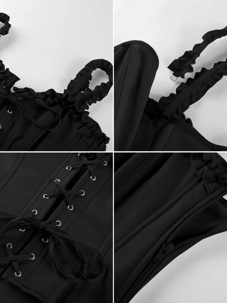 Victorian Bridgeton Lace-up Corset Top with 15 Bones - Image 21