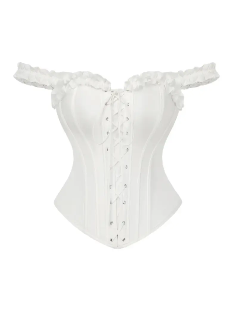 Victorian Bridgeton Lace-up Corset Top with 15 Bones - Image 23