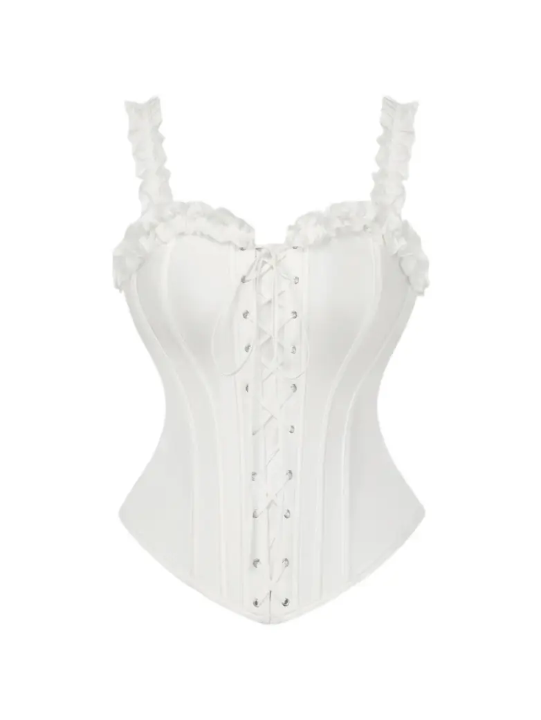 Victorian Bridgeton Lace-up Corset Top with 15 Bones - Image 24