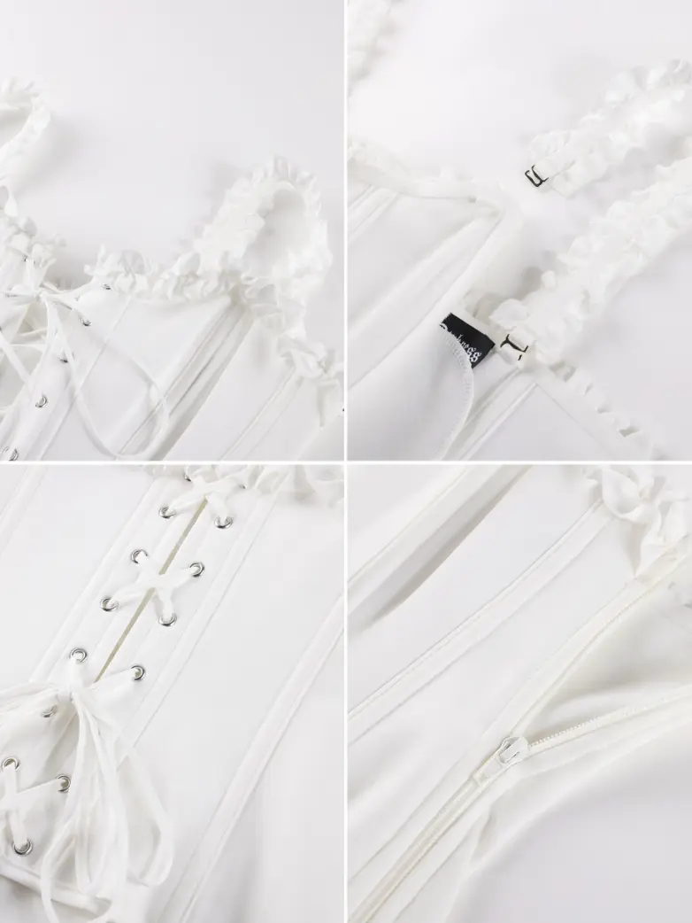 Victorian Bridgeton Lace-up Corset Top with 15 Bones - Image 28