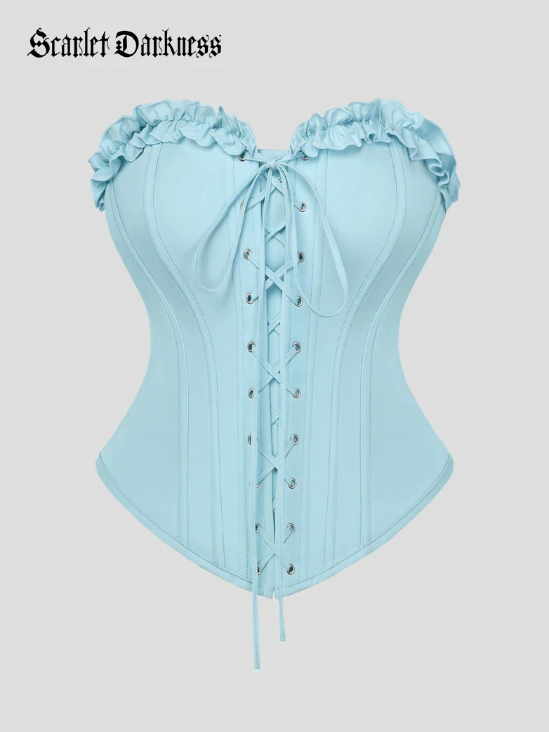 Victorian Bridgeton Lace-up Corset Top with 15 Bones - Image 5