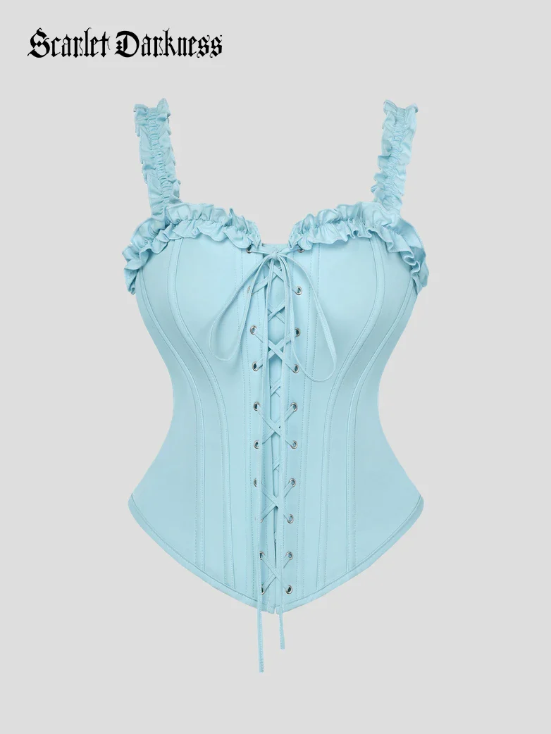 Victorian Bridgeton Lace-up Corset Top with 15 Bones - Image 6