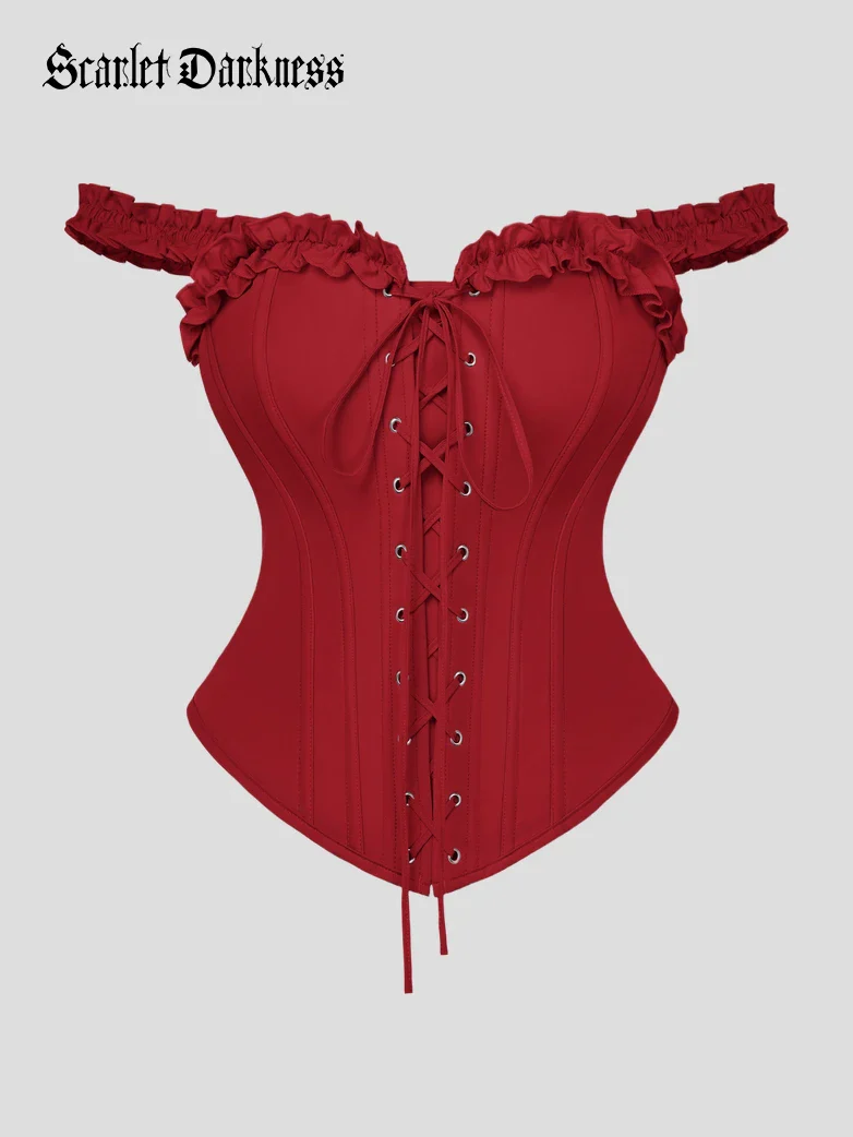 Victorian Bridgeton Lace-up Corset Top with 15 Bones - Image 8