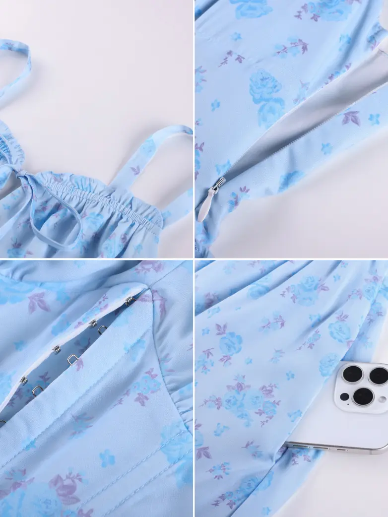 Victorian Floral Spring Corset Dress with Pockets - Image 35